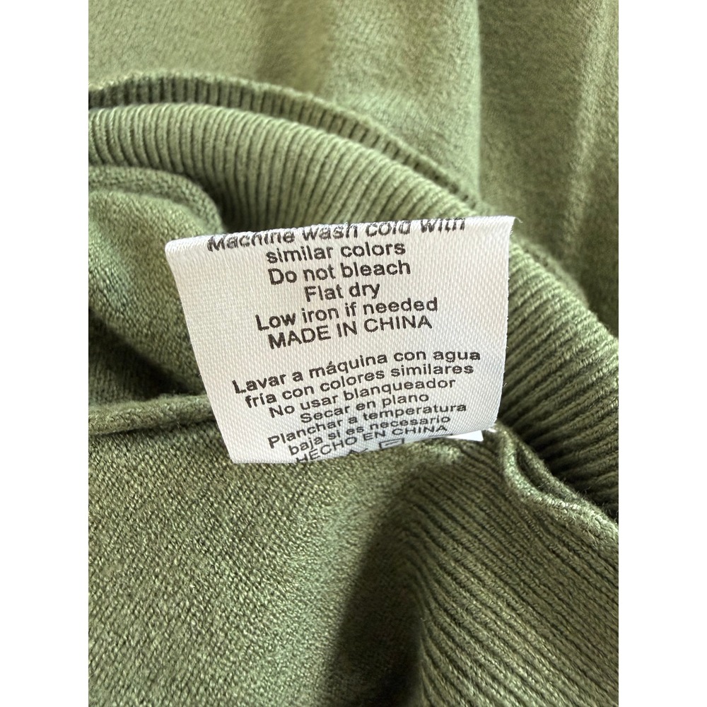 VICI Turtleneck Sweater Womens M Olive Green Puff Victorian Fall Earthy Academia - Picture 5 of 7